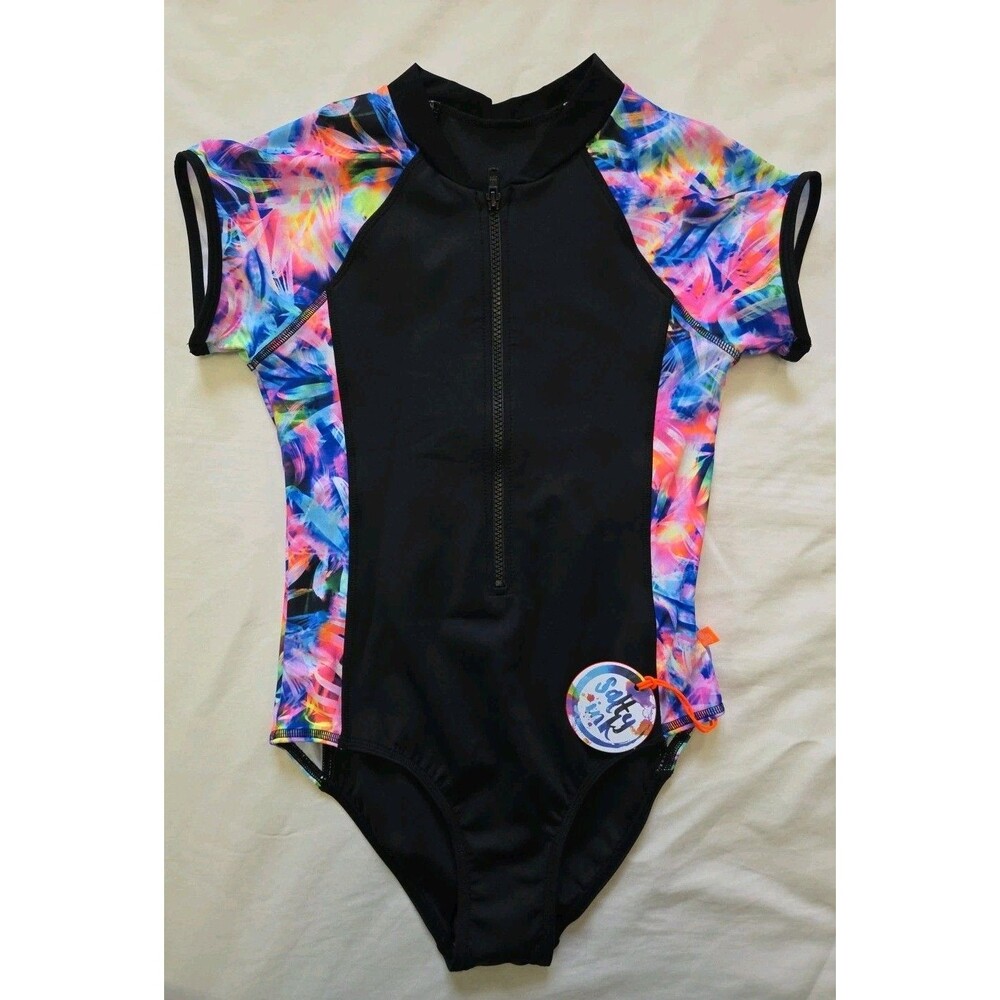 NWT Salty Ink Girls Sugar Palm Surfsuit | Size 12 | UPF 50+ Sunsuit MSRP $69.95